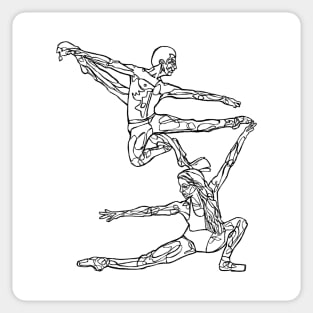 Male and Female Dancer Sticker